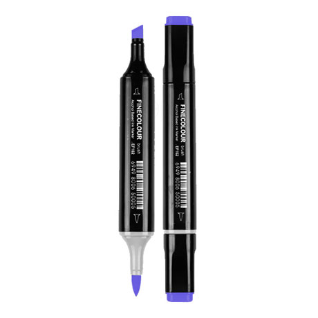 Маркер Finecolour Brush спиртовой, двусторонний 288 флуоресцентный фиолетовый FV288