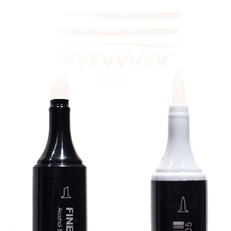 Маркер Finecolour Brush спиртовой, двусторонний 425 жемчужно-белый E425