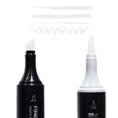 Маркер Finecolour Brush спиртовой, двусторонний 464 теплый серый №2 WG464