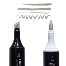 Маркер Finecolour Brush спиртовой, двусторонний 468 теплый серый №6 WG468