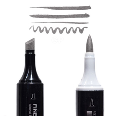 Маркер Finecolour Brush спиртовой, двусторонний 478 оттеночный серый №7 SG478