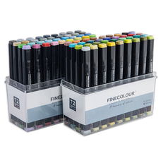 Набор спиртовых маркеров Finecolour Brush 72 цвета в пенале