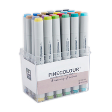 Набор спиртовых маркеров Finecolour Sketch marker 24 цвета в пенале