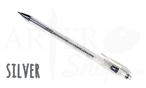 Ручка гелевая Crown Цвет Серебро (0.7 мм) HJR-500GSM