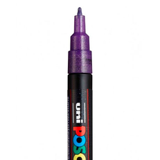 Маркер POSCA PC-3ML, фиолетовый с блёстками, 0.9 - 1.3 мм, пуля