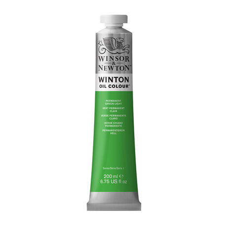 Краска масляная художественная W&N "Winton", 200мл, туба, зеленый светлый перманентный