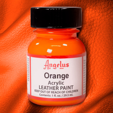 Краска по коже и ткани Angelus Leather 29,5 мл цвет 024 Orange