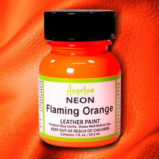 Краска по коже и ткани Angelus Leather 29,5 мл цвет 129 Flaming Orange