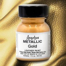 Краска по коже и ткани Angelus Leather 29,5 мл цвет Gold