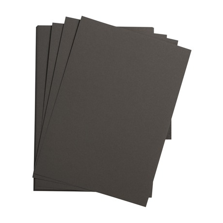 Цветная бумага 50*65 см, Clairefontaine "Etival color", 160г/м2, антрацит, легкое зерно, 30% хлопка