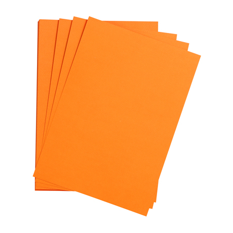 Цветная бумага 50*65 см, Clairefontaine "Etival color", 160г/м2, оранжевый, легкое зерно, 30% хлопка