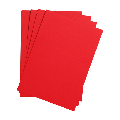 Цветная бумага 50*65 см, Clairefontaine "Etival color", 160г/м2, ярко-красный, легкое зерно, 30% хлопка