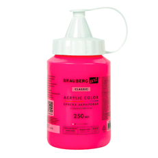 Краска акриловая BRAUBERG ART CLASSIC 250 мл, цвет персиковая (розовая флюр)