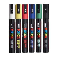Набор маркеров Uni POSCA PC-5M 1,8-2,5мм Standard 6 цветов