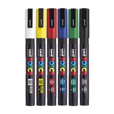 Набор маркеров Uni POSCA PC-3M 0,9-1,3мм Standard 6 цветов