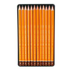 Набор чернографитных карандашей Koh-I-Noor 12шт. 6B-6H