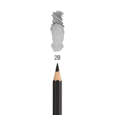 Чернографитовый акварельный карандаш Faber-Castell 2B