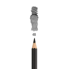Чернографитовый акварельный карандаш Faber-Castell 4B