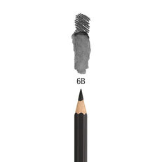 Чернографитовый акварельный карандаш Faber-Castell 6B