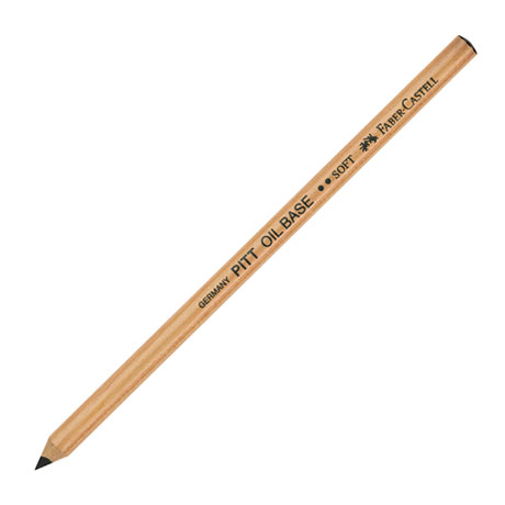Масляный карандаш Faber-Castell "Pitt Oil Base", цвет черный, мягкий